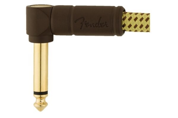 Fender Deluxe Series Patch Cables, Angle/Angle, 6", Tweed