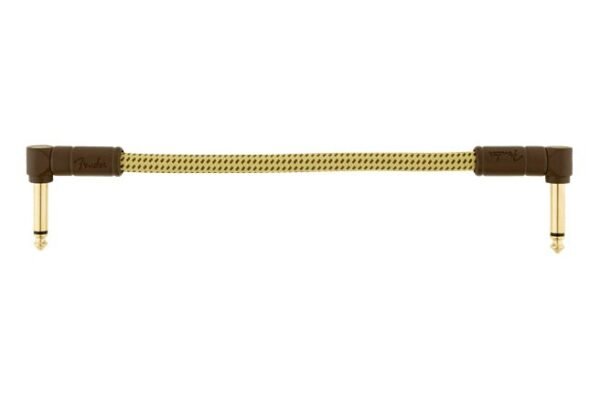 Fender Deluxe Series Patch Cables, Angle/Angle, 6", Tweed - Image 3