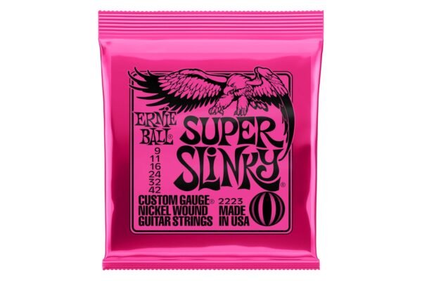 Ernie Ball Super Slinky Nickel Wound Electric Guitar Strings 9-42