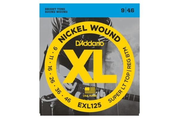 Daddario EXL125 Nickel Wound, Super Light Top/ Regular Bottom, 9-46