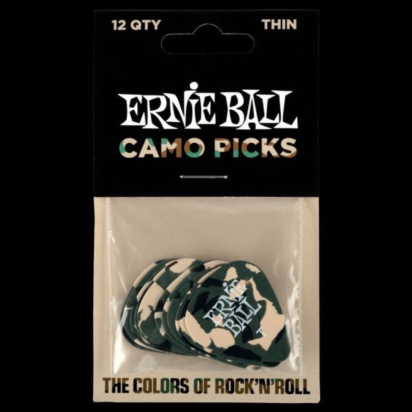 Ernie Ball Camouflage Cellulose Picks (12 ตัว) - Image 2